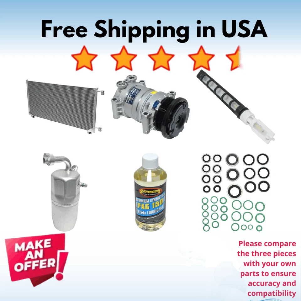 Compresor, condensador y secadores de aire acondicionado aptos para Chevrolet Silverado 2500 HD 2001 Foto 1 de 1