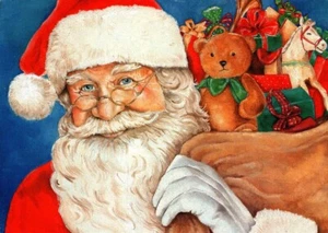Weihnachtsmann FROHE WEIHNACHTEN Karte FÜR KIND von Papierzaubergruppe + Umschlag - Bild 1 von 5
