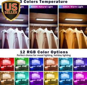 Under Cabinet Lights Wireless, 58-LED Rechargeable Motion Sensor Closet Light... - Picture 1 of 6