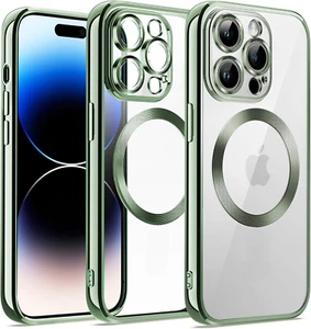 Coque Silicone Pour iPhone 14 Pro Max Couleur Vert Compatible Magsafe Little Bou - Photo 1 sur 4