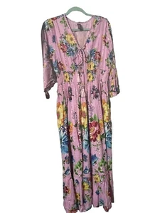 New Me 2 Magic Floral Pink Maxi Dress size XL ๐ธ๐น๐บ - Picture 1 of 8