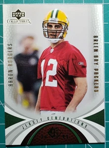 2005 UD Mini Jersey Collection #72 Aaron Rodgers Rookie Card Team: Green - Picture 1 of 3