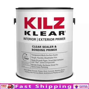 Clear Multi-Surface Primer Sealer Alkali Resistant Interior Exterior Paint 1 Gal - Picture 1 of 5