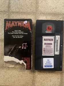MAYHEM 1986 VHS City Lights Video RARE OOP Horror Slasher - Picture 1 of 2