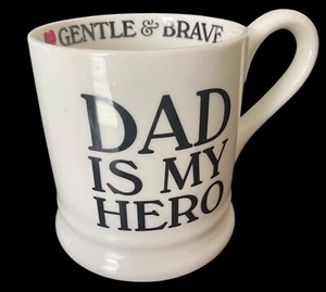 Mug DAD IS MY HERO GENTLE & Brave 16oz By I. Godinger & Co  - Picture 1 of 16