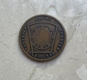 Cleveland Ohio OH Thatcher Chapter No 101 Mason Masonic Penny Token - #1 - Picture 1 of 2