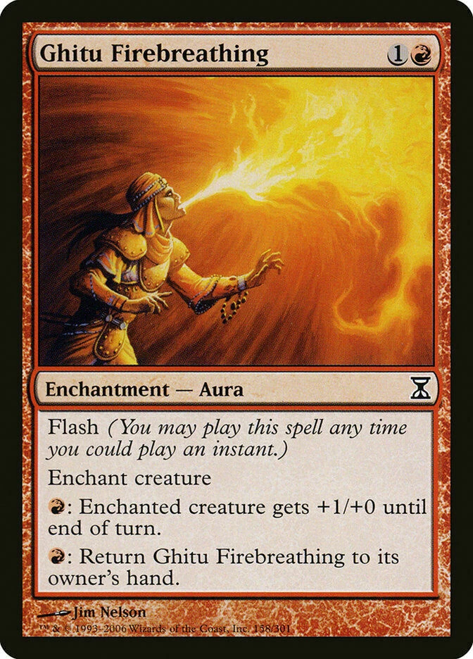 FOIL Ghitu Firebreathing MTG Magic TIME SPIRAL LP/NM - Image 1 of 1