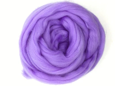Wool Roving, Purple Periwinkle MERINO Wool Roving, Spin Wool, Felting Wool - Image 1 of 4