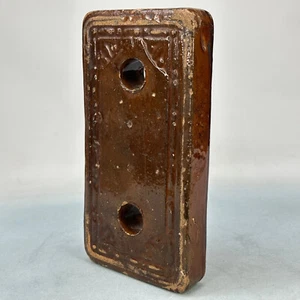 Antique French Ceramic Glazed Heating Brick Traditional Bedwarmer , Doorstop - Picture 1 of 15