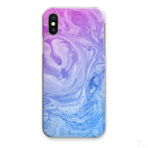 PURPLE MARBLE PHONE CASE BLUE PURPLE SWIRL HARD COVER FOR APPLE SAMSUNG HUAWEI.. - Picture 1 of 5