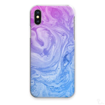 PURPLE MARBLE PHONE CASE BLUE PURPLE SWIRL HARD COVER FOR APPLE SAMSUNG HUAWEI.. - Image 1 of 4
