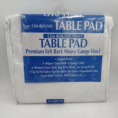 Premium Felt Back Heavy Gauge Vinyl Pad 52" Round - Image 1 of 4