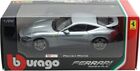 Burago 1/24 Scale Model Car Ferrari Roma - Silver / Grey. New Burago 26029S