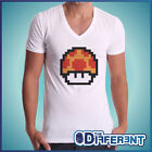 T-shirt Cou V Mushroom Mario Bros Vintage Game - No Happiness No My T-shirt