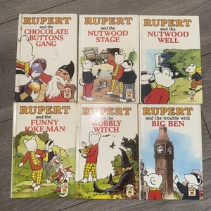 Vintage Rupert Carnival Books X6 1980S Bundle - Picture 1 of 1