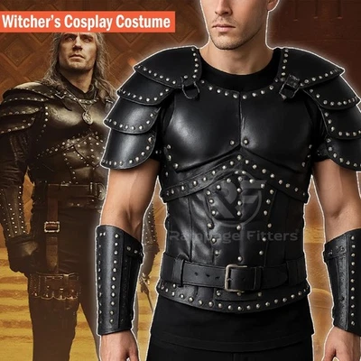 Witcher's 3 Geralt of Rivia Leather Vest Handmade Cosplay Costume Armor Vest - Image 1 of 4