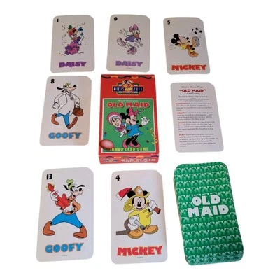 Mickey Minnie Mouse Plays Old Maid Jumbo Card Game Parker Brothers 1994 Disney - Image 1 of 4