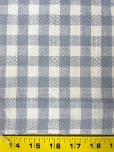 Serena & Lily Petite Gingham Leinen Küstenblau Stoff - Belgischer Import - Bild 1 von 12