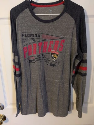 Camisa de hombre Florida Panthers manga larga gris, manga larga, NHL grande Foto 1 de 4