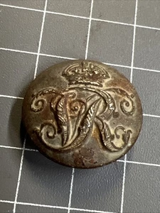 VINTAGE VICTORIAN RAILWAYS UNIFORM BUTTON 1901 KINGS CROWN VR LINCOLN STUART - Picture 1 of 5