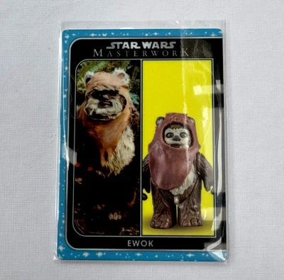 *RARE* /5 Star Wars Masterwork 2021 Metal Chase Card OTB-16M Ewok - Solid Metal - Image 1 of 2