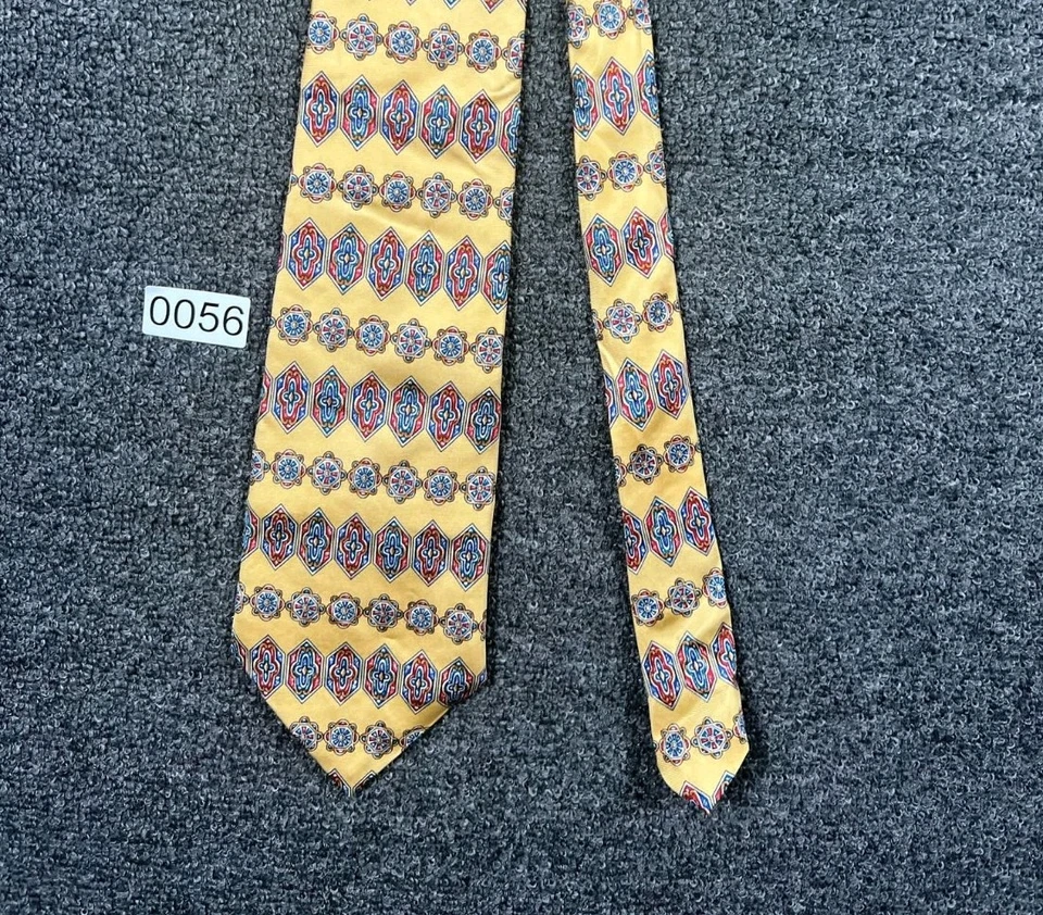 Christian Dior мужской галстук 100% шелк геометрический узор галстук декольте Канада сделано - Изображение 1 из 4