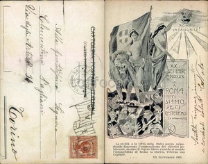 RISORGIMENTO-ROMA INTANGIBILE-COMMEMORATIVA PRESA DI ROMA 1870 1900-D12-30 - Picture 1 of 1