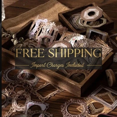 Vintage Hollow Out Decorative Paper 20 Pcs - Scrapbook Journaling Supply Foto 1 de 4