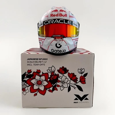 Max Verstappen Japanese GP 2025 Mini Helmet 1:2 - Image 1 of 4