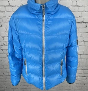 Giacca da sci SKEA blu puffer piumino d'oca isolato tasche con cerniera taglia 10 - Foto 1 di 20