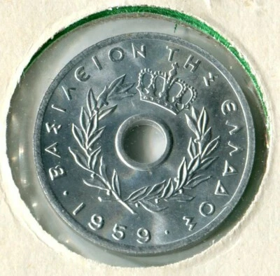 Foreign Coin - Greece - Ten Lepta 1959 (Uncirculated) - Image 1 of 2