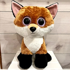 Rare Ty Silk Beanie Baby Slick The Fox Plush Large Jumbo Stuffed Animal 16" 2015 - Picture 1 of 5
