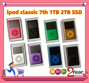 NEW Apple iPod Classic 7th Gen 1TB/2TB SSD Flash Custom LG 2000mAh - ALL Colors - Picture 1 of 33