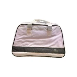 LACOSTE Parfums White Poly Canvas Zip Lightweight Travel -Kit Bag NEW - Picture 1 of 6