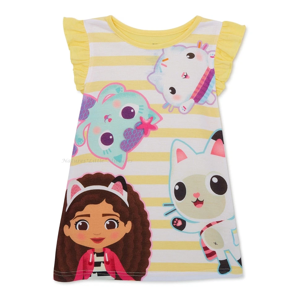 Gabby's Dollhouse Nightgown Pajamas Girls Size 2T 2 3 4 5 Toddler Shirt Gown NWT - Image 1 of 3