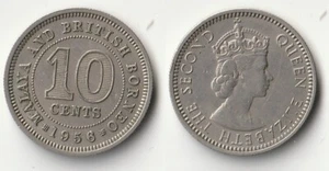 1956 Malaya 10 cents coin - Picture 1 of 1