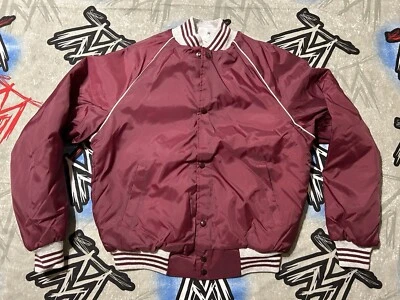 Westark Cotton Lined Satin Jacket w/ Hood Maroon/Gray XL Youth NOS - Image 1 of 4