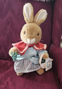 Plush Beatrix Potter Mrs. Rabbit All Dressed Up With Original Tag - Picture 1 of 8