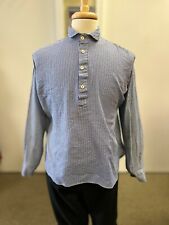 19th century Man's Medium Blue Checked Shirt - Used - Civil War Re-enacting