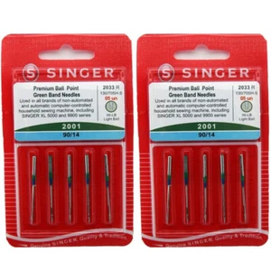 Pack de 10 agujas premium para máquina de coser Singer 2001 Ball Point Home - Imagen 1 de 4