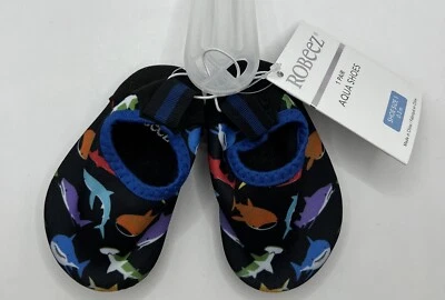 Nuevos zapatos ROBEEZ para niños tiburones suaves aguamarina talla 1 (0-3M) nuevos con etiquetas Foto 1 de 4