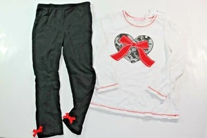 2pc Kids Headquarters Girls 5T Outfit RibbonTop Long Pants Tights Set NEW - Picture 1 of 3