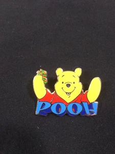 Disney Pooh With Arms Up 'Pooh' 12 Months Of Magic Worm On Hand 2002 Pin - Picture 1 of 2