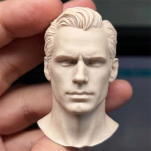 Figura Superman La Liga Henry Cavill Cabeza Escultura de Cabeza Sin Pintar Calce de 12" a Escala 1/6 - Imagen 1 de 3