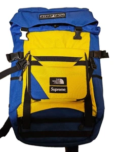 SS16 Supreme x The North Face Steep Tech backpack royal TNF yellow Bag Rucksack - Picture 1 of 5