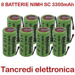 8x BATTERIA RICARICABILE NIMH SC 1,2V 3300mAh 3500mAh A SALDARE PACCO BATTERIA - Picture 1 of 1