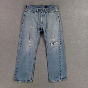 Vintage Faded Glory 32x30 Relaxed Fit Blue Jeans Distressed Soft Faded Grunge - Picture 1 of 13
