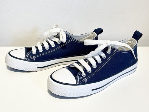 Scarpe da ginnastica sneakers blu navy stile Primark Converse NUOVE. Taglia 4