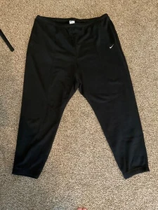 Nike Joggers Mens Black  Fleece Embroidered Swoosh Logo Sweatpants sz 2XL - Picture 1 of 3