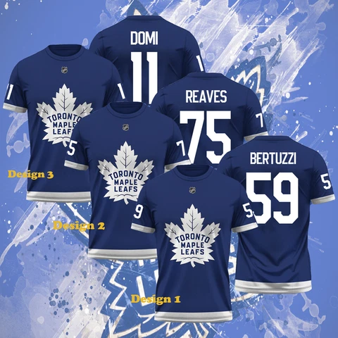 NEW! Ryan Reaves, Tyler Bertuzzi, Max Domi Toronto Team Name & Number 3D T-Shirt Cover